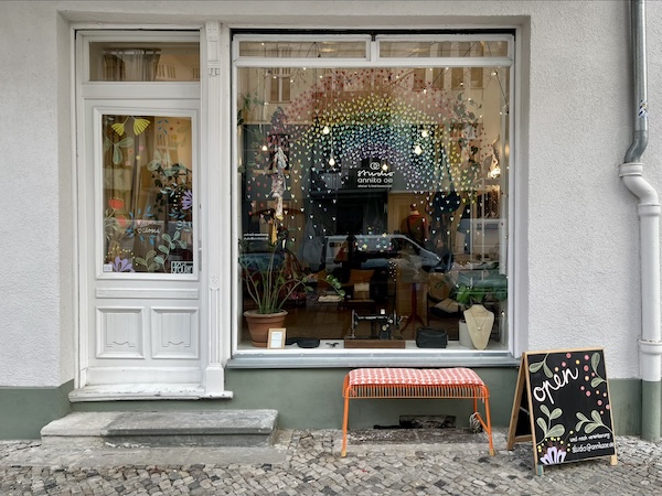 Photo of the store window in daylight